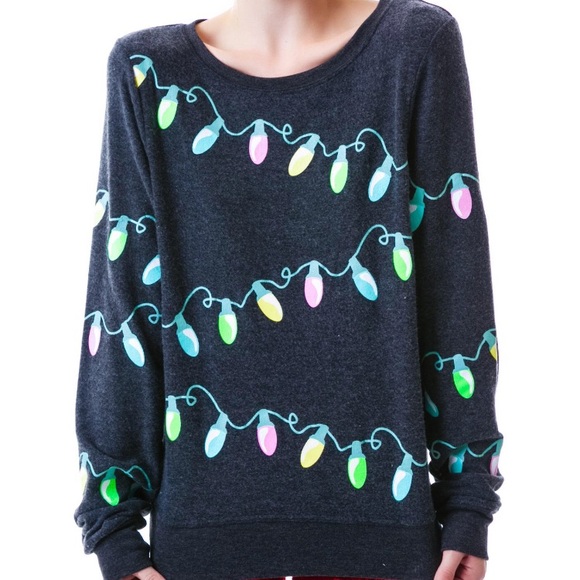 Wildfox Tops - Wildfox Glowing Lights BBJ L